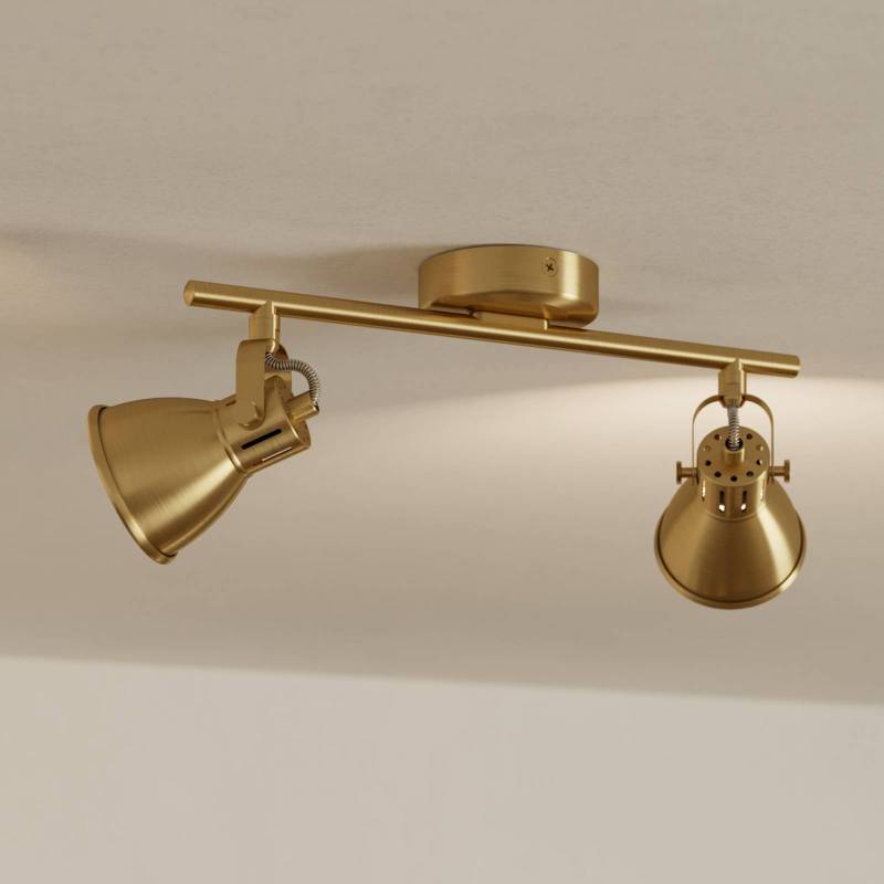 Deckenspot Seras messing-gold gebürstet, 2-flammig von EGLO