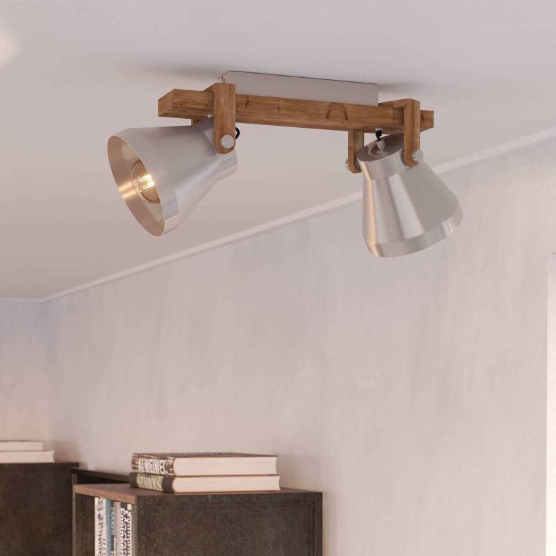 Deckenstrahler Cawton, Länge 58,5 cm, stahl/braun, 2-flg. von EGLO