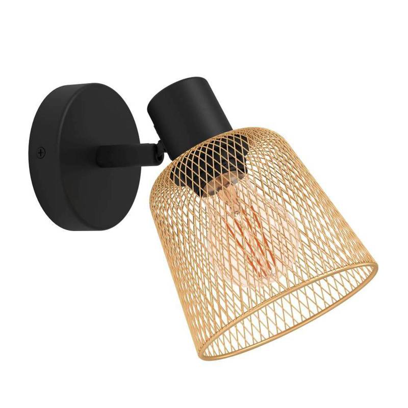 EGLO Coslada Wandstrahler, schwarz/messing von EGLO
