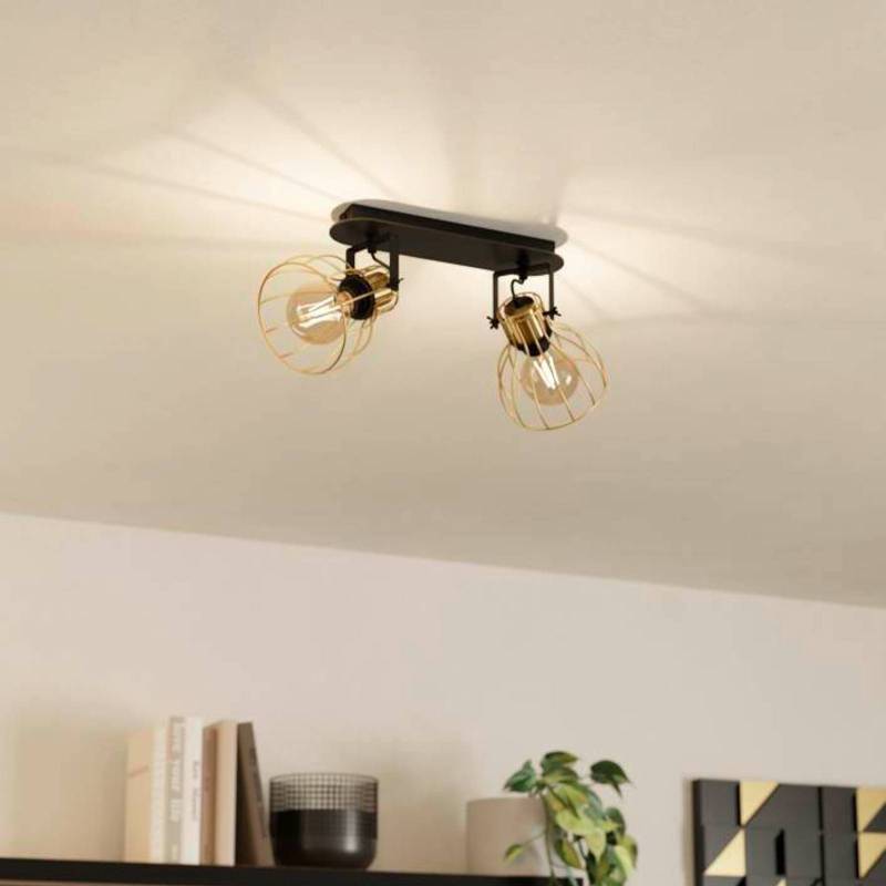 EGLO Sambatello Deckenlampe 2-flammig schwarz/gold von EGLO