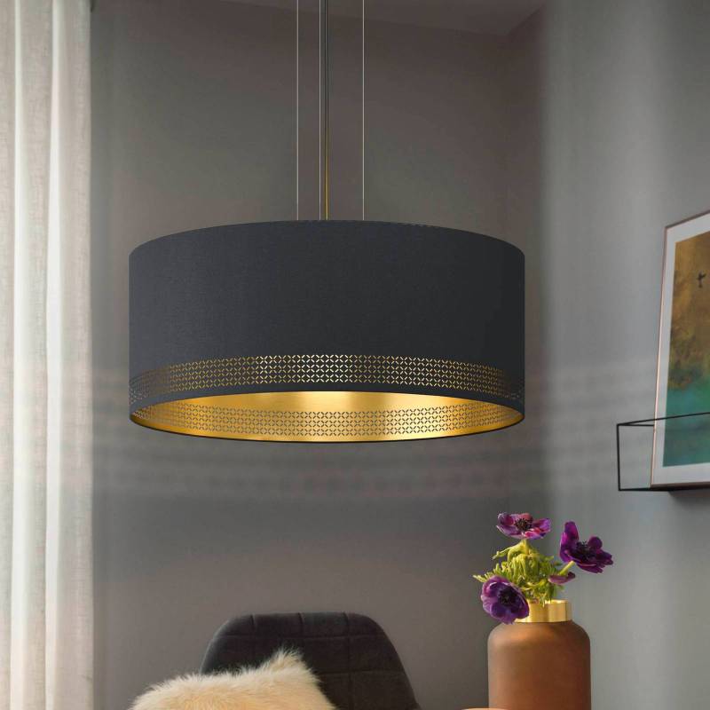 Hängeleuchte Esteperra, schwarz/gold, Ø 53 cm von EGLO