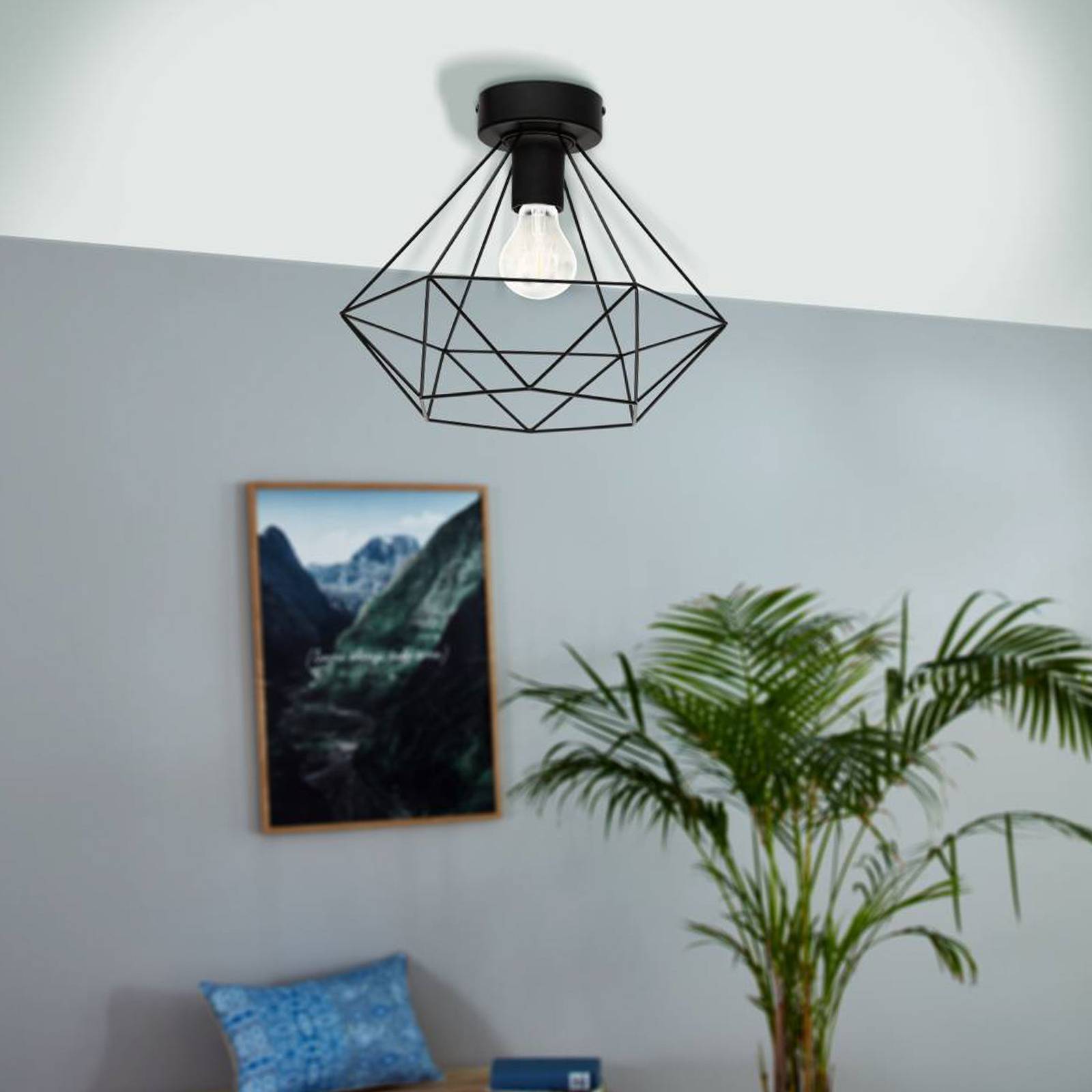 Käfig-Deckenlampe Tarbes 1fl. Ø 32,5cm schwarz Käfig-Deckenlampe Tarbes 1fl. Ø 32,5cm schwarz von EGLO