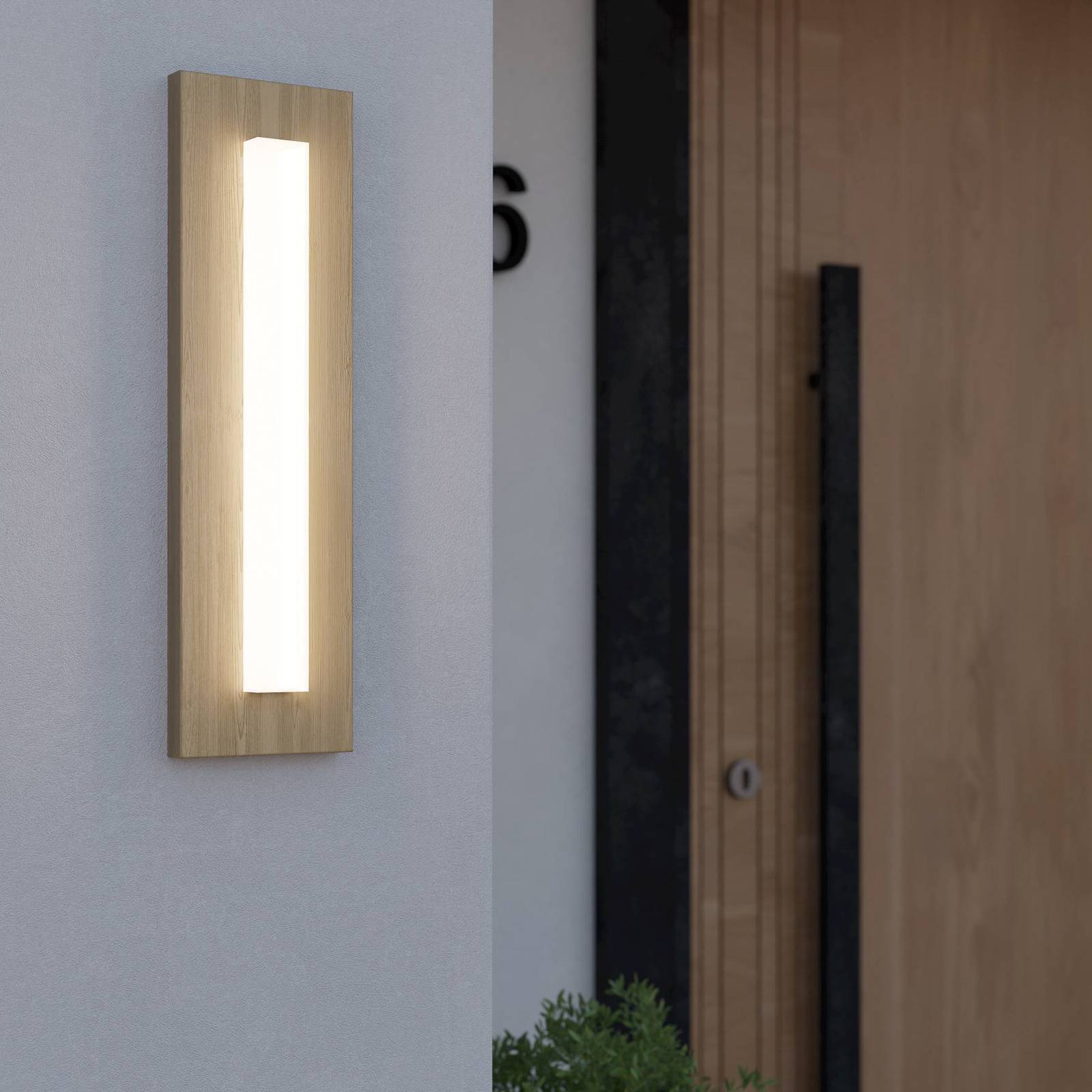 LED-Außenwandleuchte Bitetto in Holzoptik von EGLO
