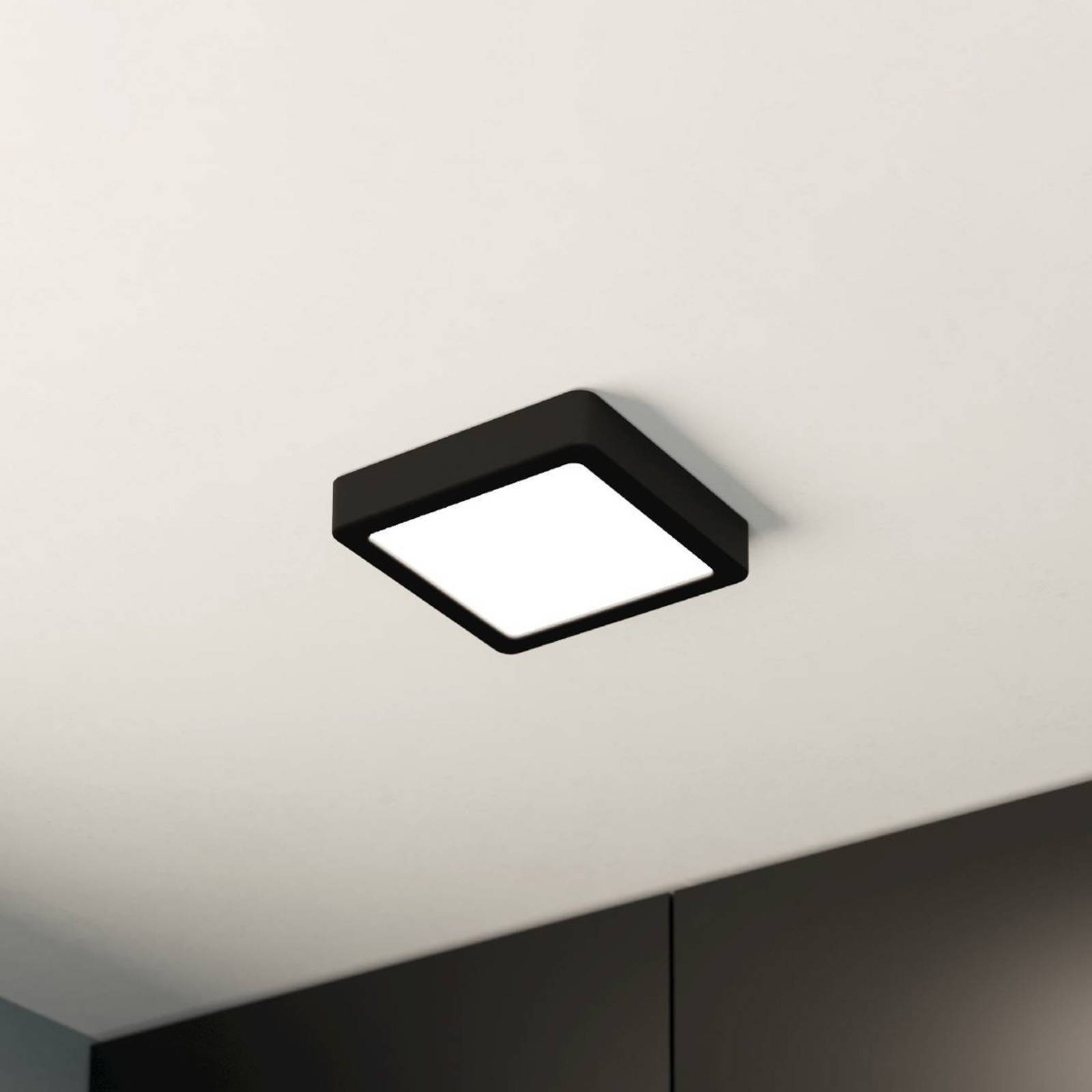 LED-Deckenlampe Fueva 5 IP44 3000K schwarz 16x16cm LED-Deckenlampe Fueva 5 IP44 3000K schwarz 16x16cm von EGLO
