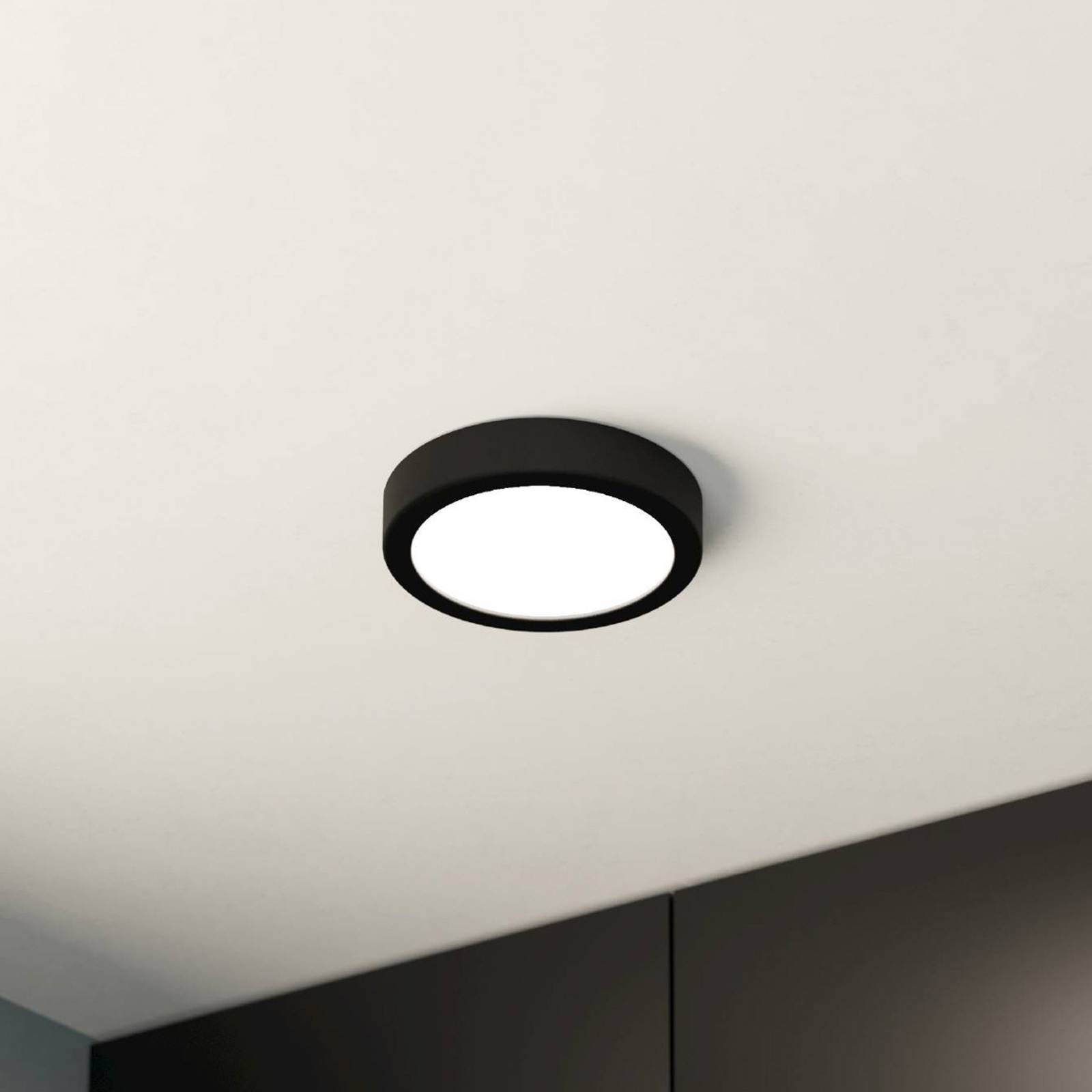 LED-Deckenlampe Fueva 5 IP44 3000K schwarz Ø16cm LED-Deckenlampe Fueva 5 IP44 3000K schwarz Ø16cm von EGLO