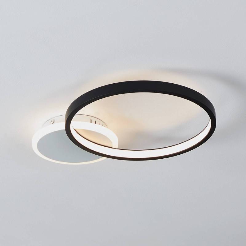 LED-Deckenlampe Gafares, schwarz Alu 41 cm Fernbedienung CCT von EGLO