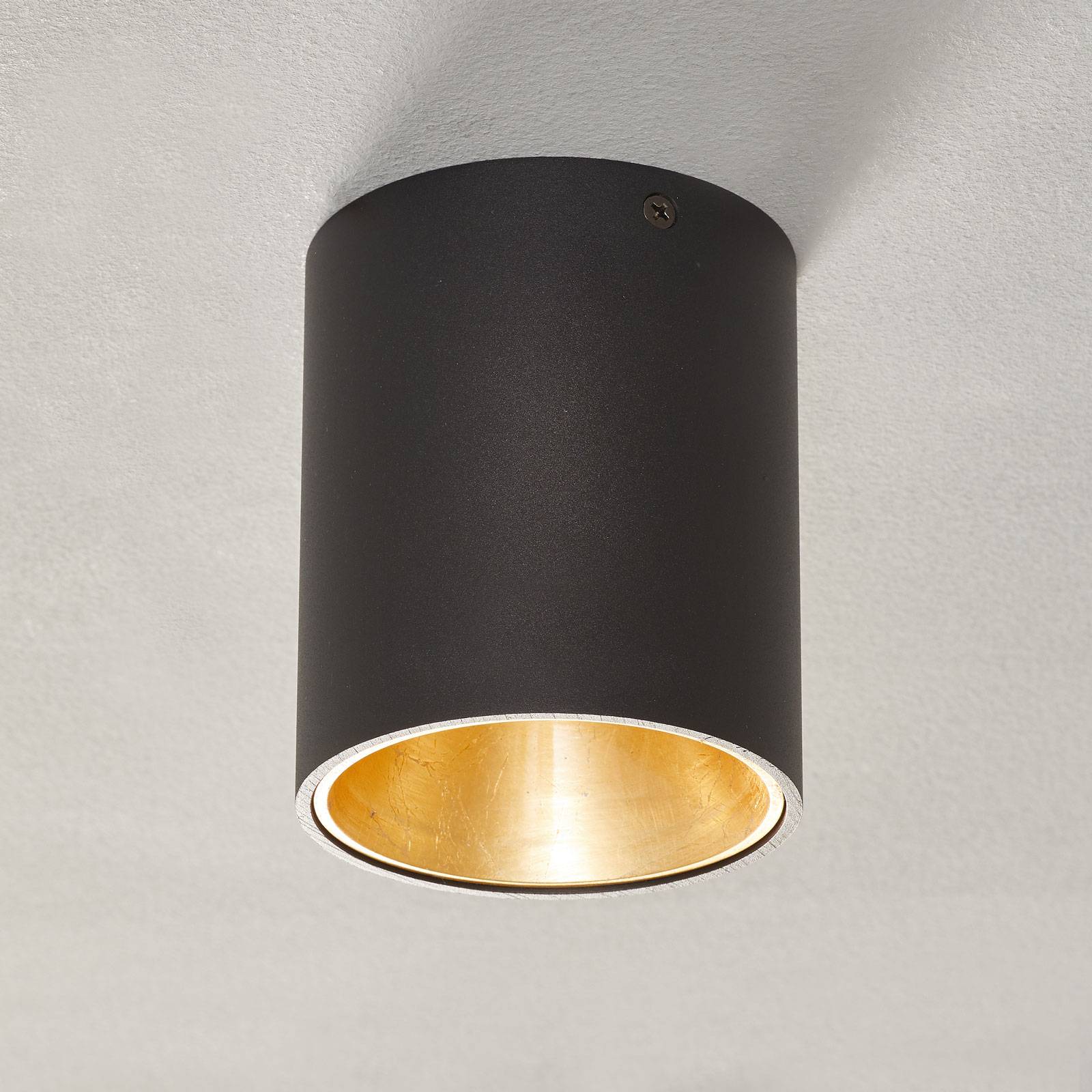 LED-Deckenlampe Polasso rund, schwarz-gold von EGLO