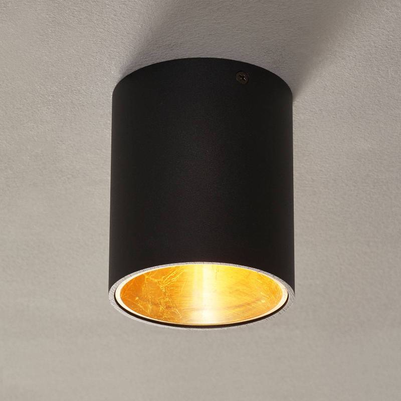LED-Deckenlampe Polasso rund, schwarz-gold von EGLO