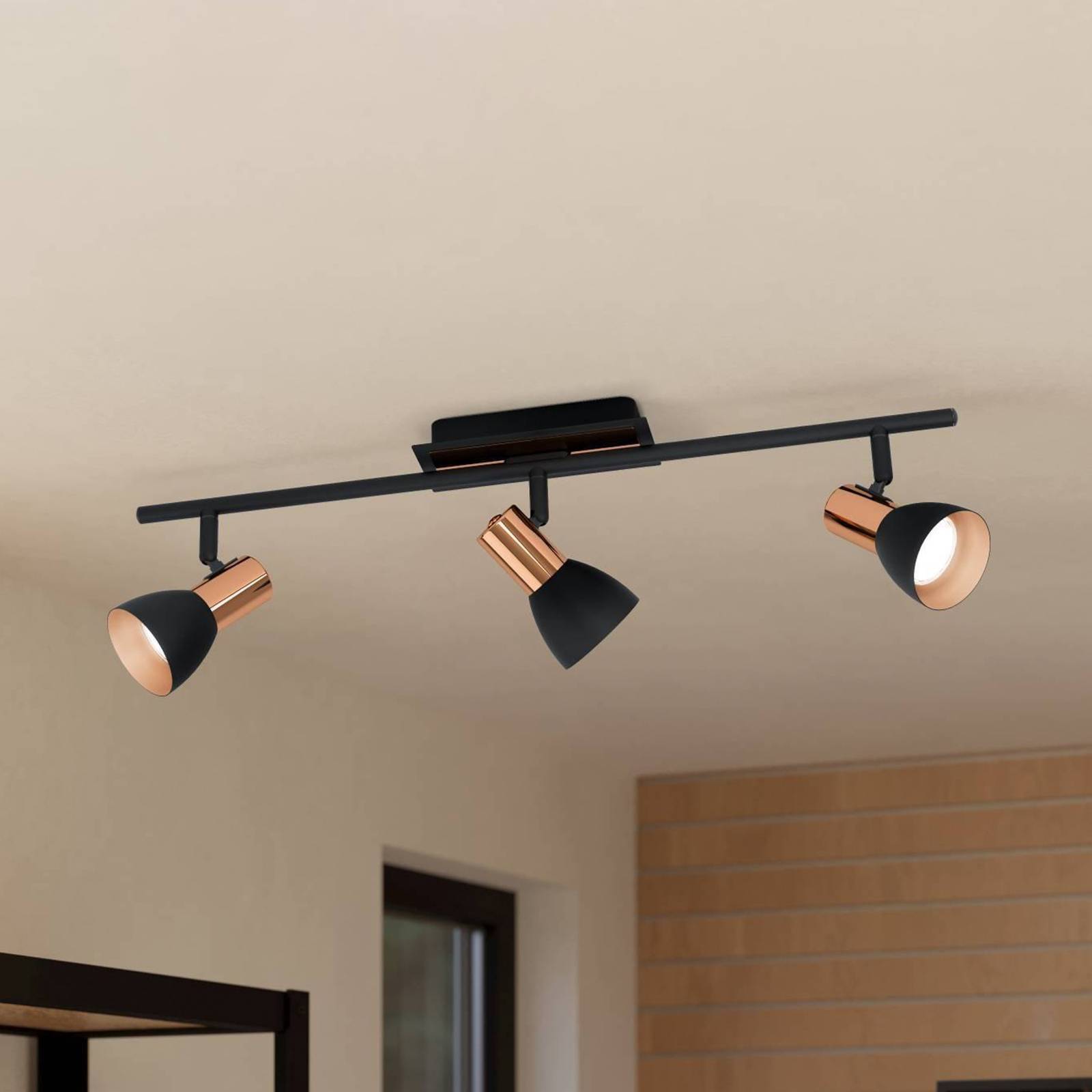 LED-Deckenstrahler Barnham, Länge 58,5 cm, schwarz/kupfer LED-Deckenstrahler Barnham, Länge 58,5 cm, schwarz/kupfer von EGLO