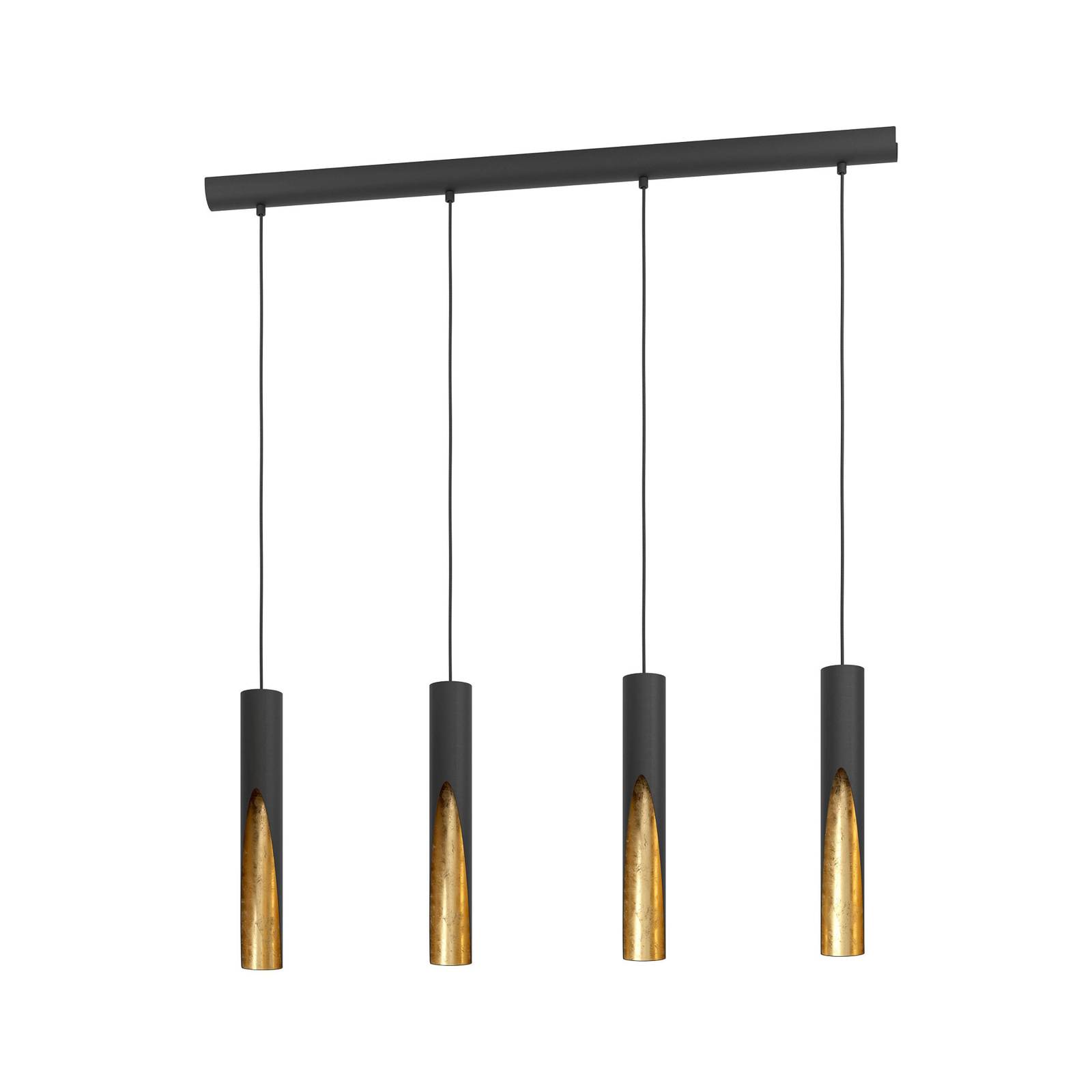 LED-Hängeleuchte Barbotto in Schwarz/Gold, 4fl. LED-Hängeleuchte Barbotto in Schwarz/Gold, 4fl. von EGLO