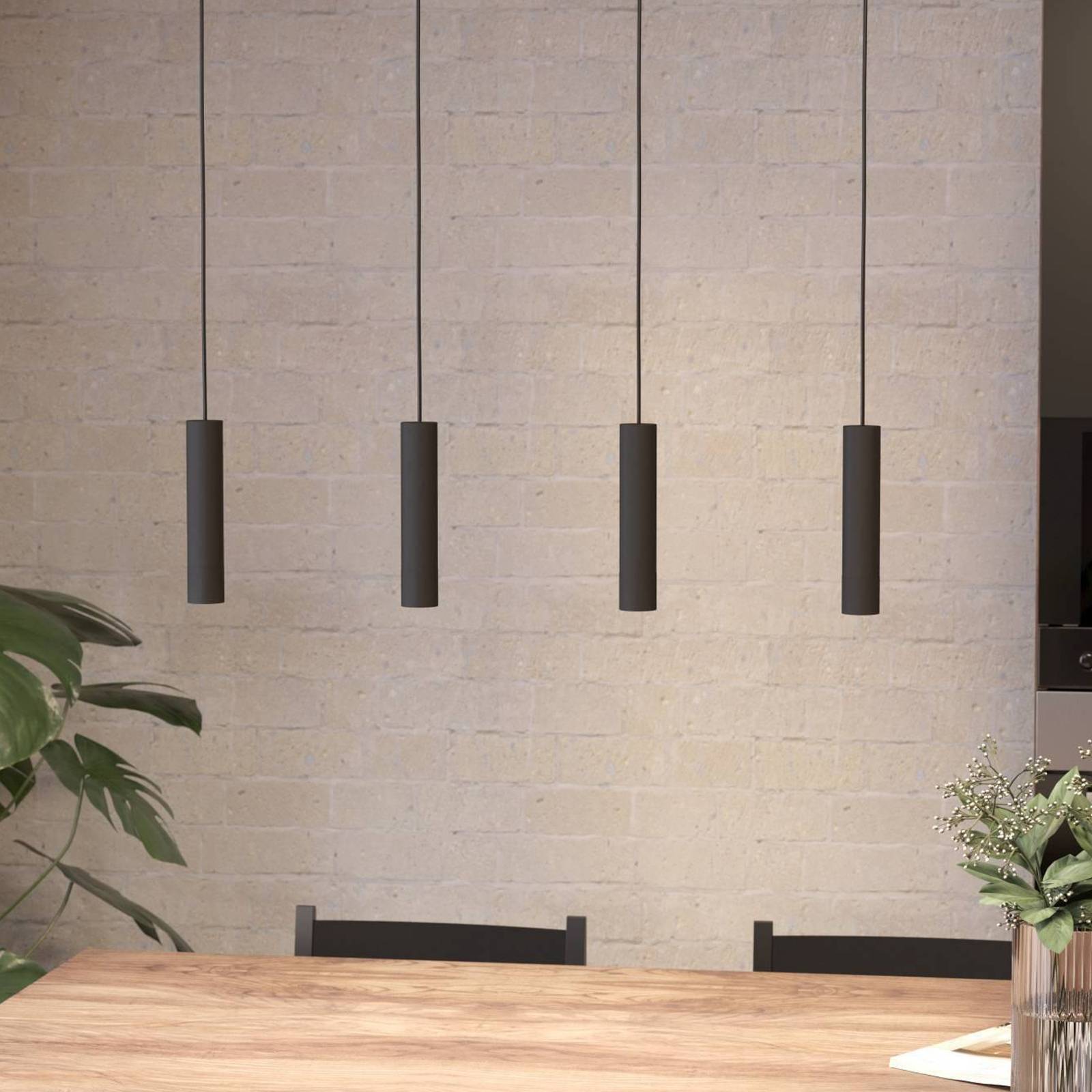 LED-Pendellampe Almudaina, schwarz, Länge 84 cm, 4-flg., LED-Pendellampe Almudaina, schwarz, Länge 84 cm, 4-flg., von EGLO