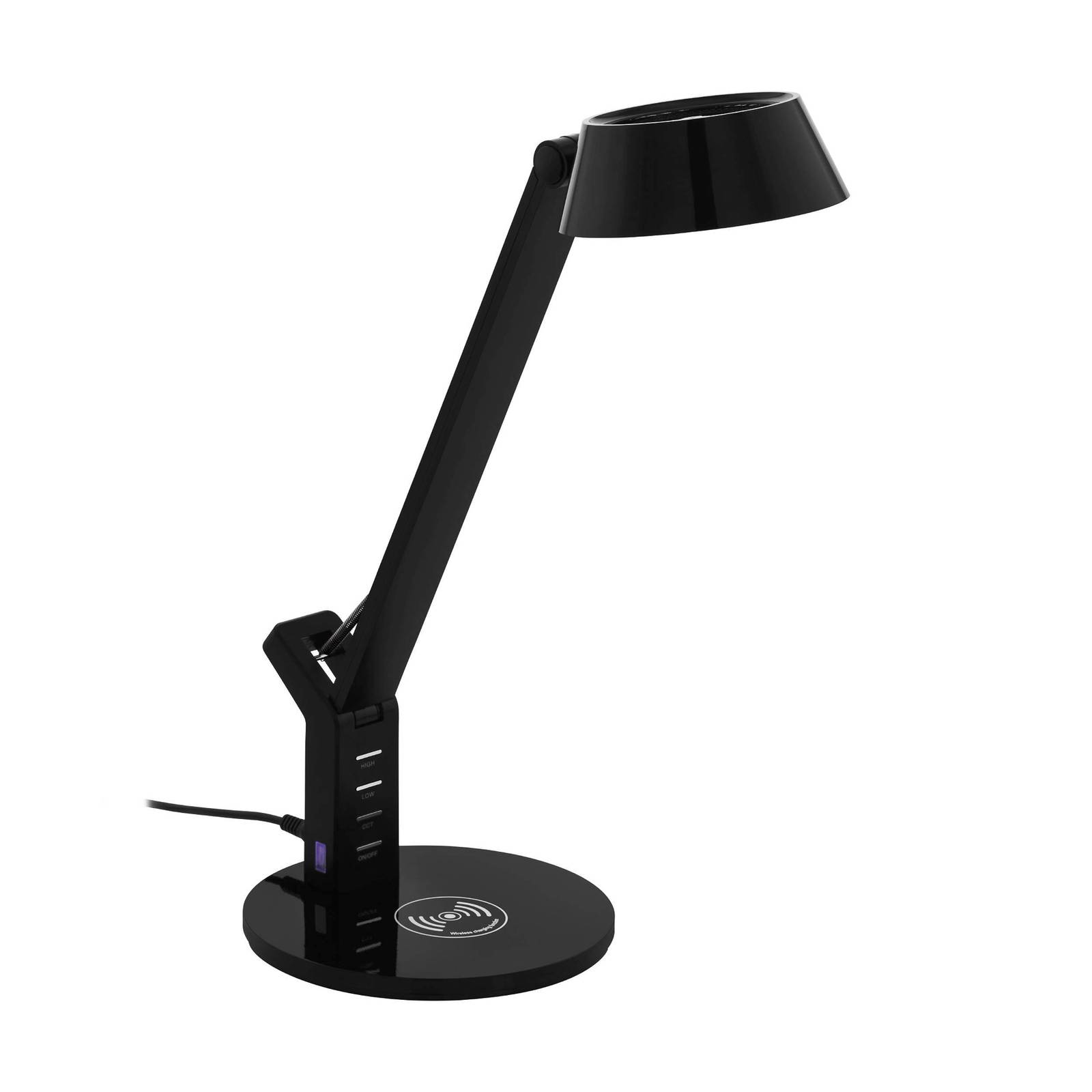 LED-Tischlampe Banderalo CCT dimmbar QI schwarz von EGLO