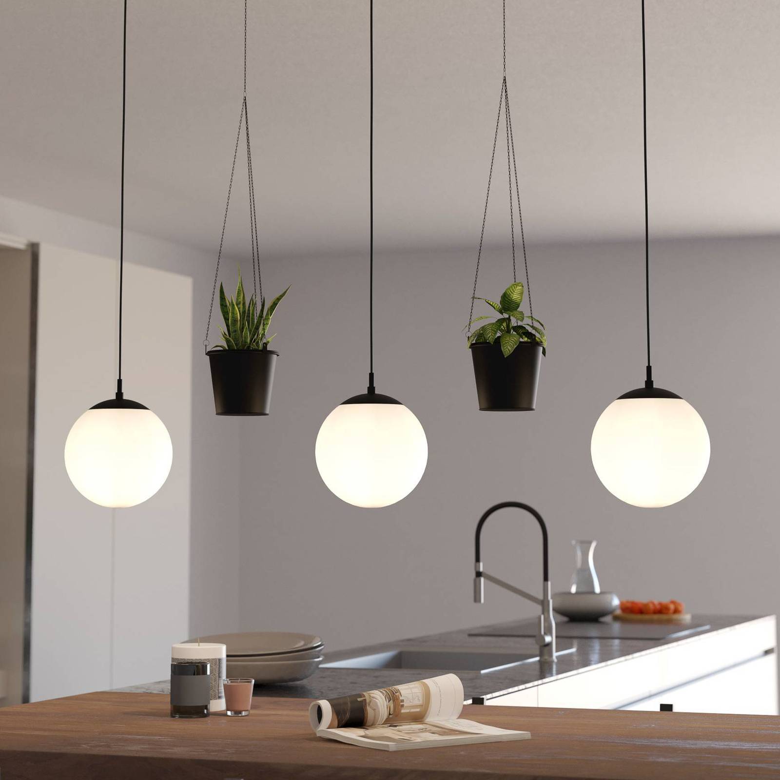 Pendellampe Rondo 3 Blumentopf dreiflammig schwarz Pendellampe Rondo 3 Blumentopf dreiflammig schwarz von EGLO