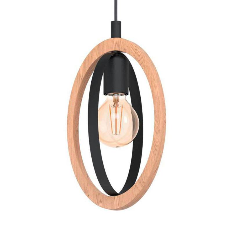 Pendelleuchte Basildon aus Holz/Stahl, einflammig von EGLO