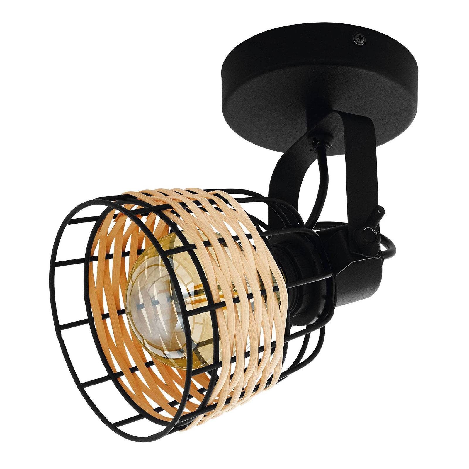 Spot Anwick 1 aus Stahl/Rattan, einflammig Spot Anwick 1 aus Stahl/Rattan, einflammig von EGLO