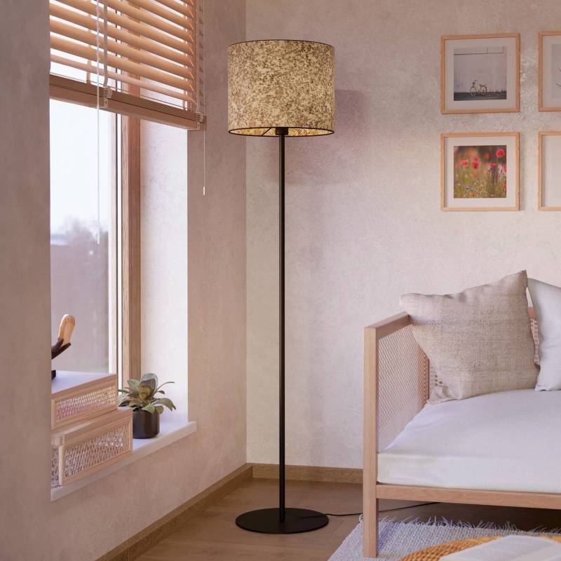 Stehlampe Butterburn, Höhe 162 cm, beige/grün, Metall/Stoff von EGLO