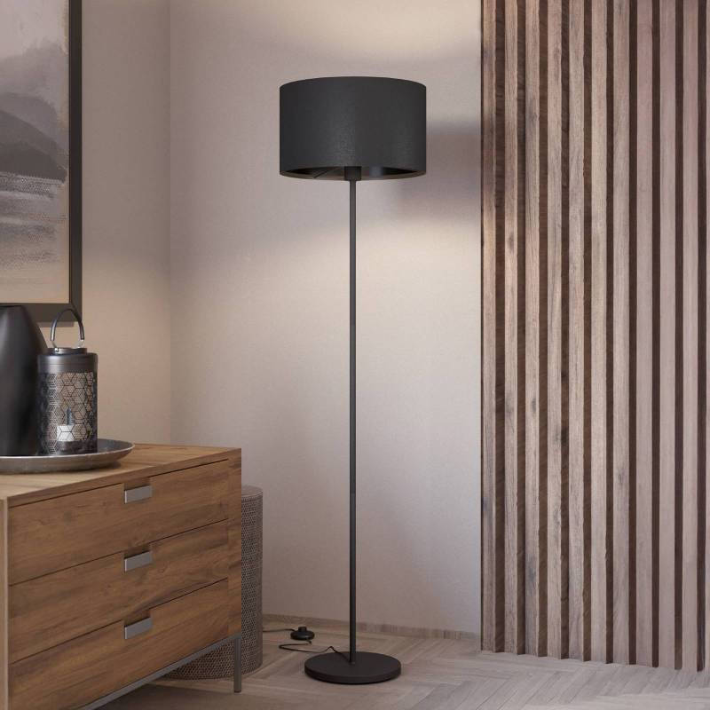 Stehleuchte Maserlo, schwarz, Höhe 151 cm, Stoff/Stahl von EGLO