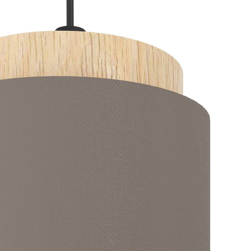 Textil-Hängelampe Albariza, cappuccinofarben, Stoff, 3-flg. von EGLO