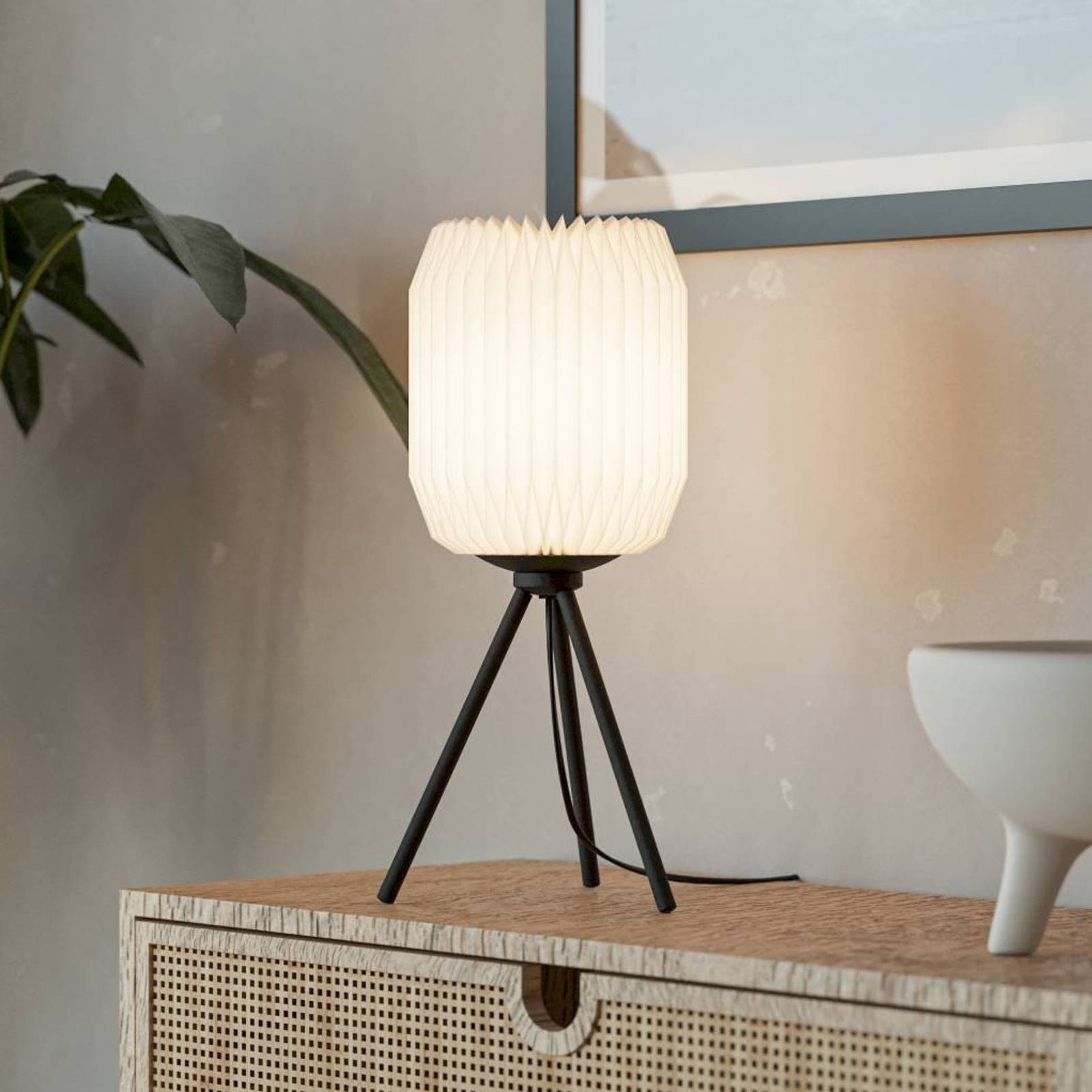 Tischlampe Belgrave, Höhe 44 cm, schwarz/weiß, Metall/Papier Tischlampe Belgrave, Höhe 44 cm, schwarz/weiß, Metall/Papier von EGLO
