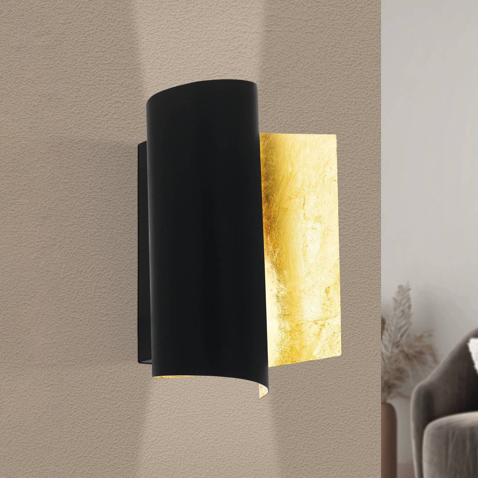 Wandleuchte Falicetto, schwarz/goldfarben Wandleuchte Falicetto, schwarz/goldfarben von EGLO