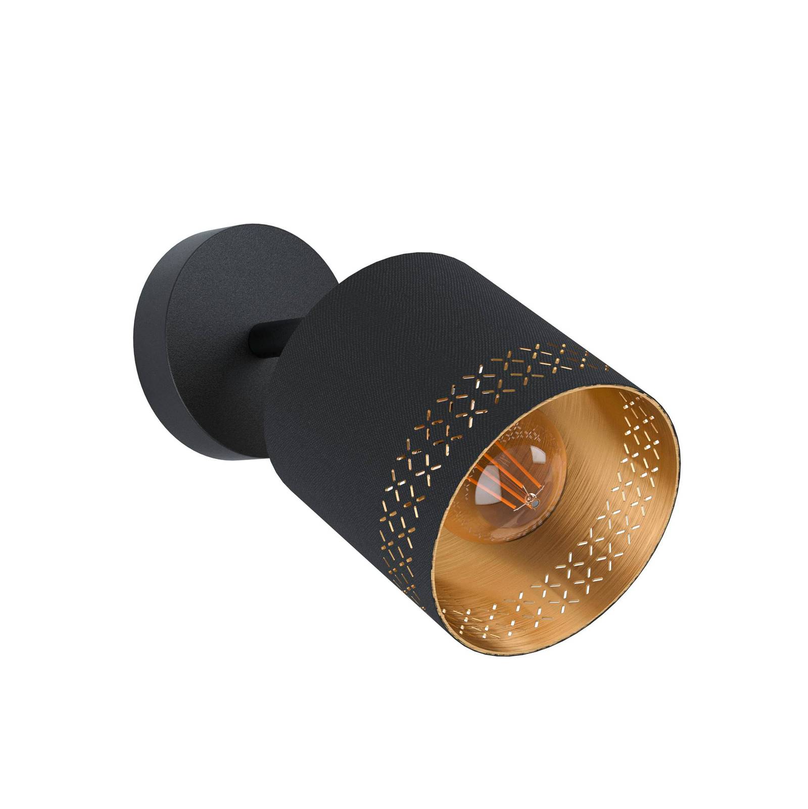 Wandspot Esteperra, schwarz/gold, einflammig Wandspot Esteperra, schwarz/gold, einflammig von EGLO