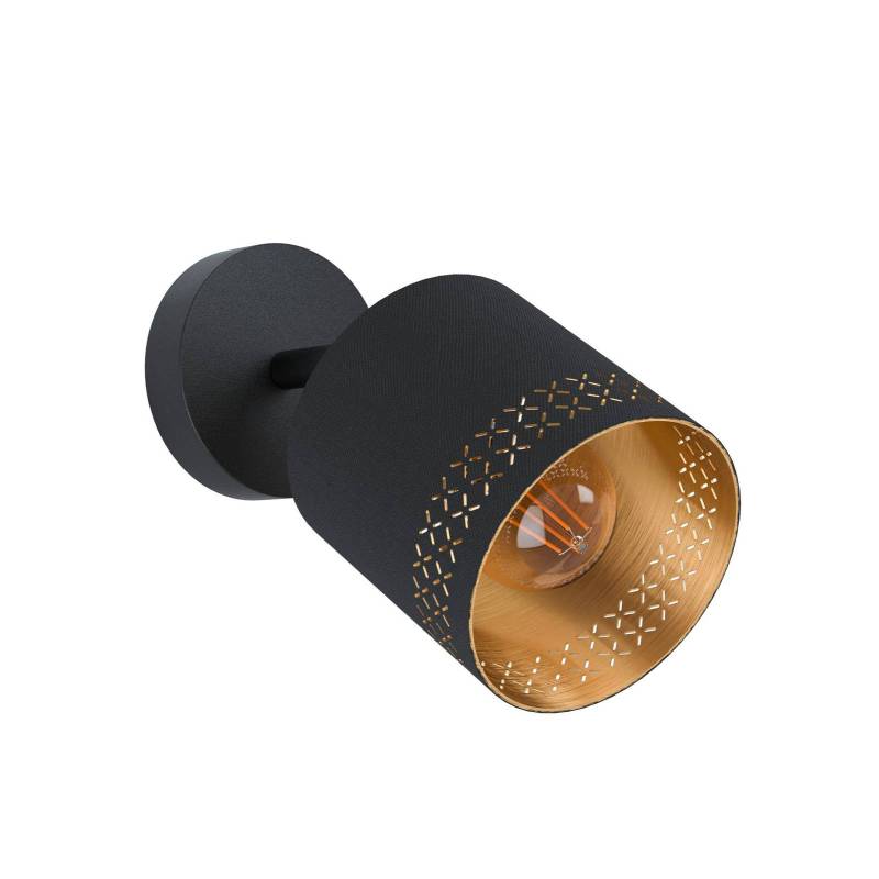 Wandspot Esteperra, schwarz/gold, einflammig von EGLO