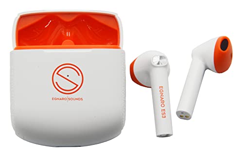 EGNARO ES3 True Wireless Stereo-Kopfhörer, Bluetooth 5.1-Kopfhörer, Touch-Steuerung mit Mikrofon, weiße Farbe von EGNARO SOUNDS