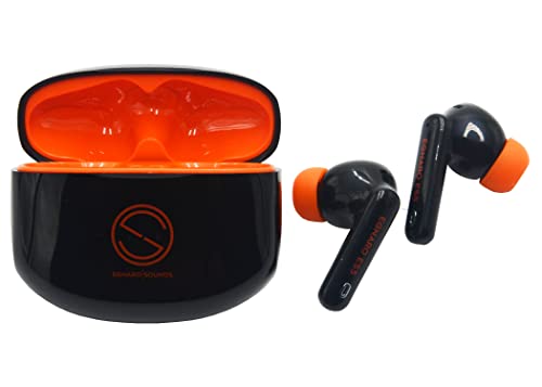 EGNARO ES5 True Wireless Stereo-Ohrhörer, Bluetooth 5.1, aktive Geräuschunterdrückung, Touch-Bedienelemente mit Mikrofon und IPX4-Wasserbeständigkeit, schwarz Farbe von EGNARO SOUNDS