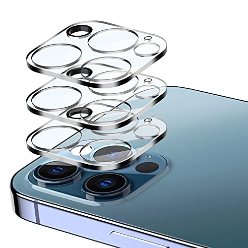 EGV 3 Stück Kamera Schutzfolie kompatibel mit iPhone 12 Pro,6.1 Zoll, Kompatibel mit Handyhülle, 9H Hartglas Blasenfrei für i12 Pro von EGV