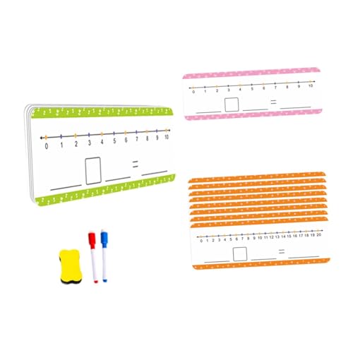 EHJRE 21 Teilige Zahlenlinien Whiteboard Karten, Doppelseitiges Whiteboard, Additions Und Subtraktionsspiel für Den Heimunterricht von Kindern von EHJRE