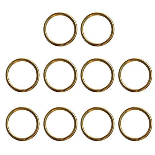 EHJRE 30er Pack Schlüsselanhänger Aus Messing für Bastelzwecke – 15 Mm Durchmesser, 6 Stk. EHJRE 30er Pack Schlüsselanhänger Aus Messing für Bastelzwecke – 15 Mm Durchmesser, 6 Stk. von EHJRE
