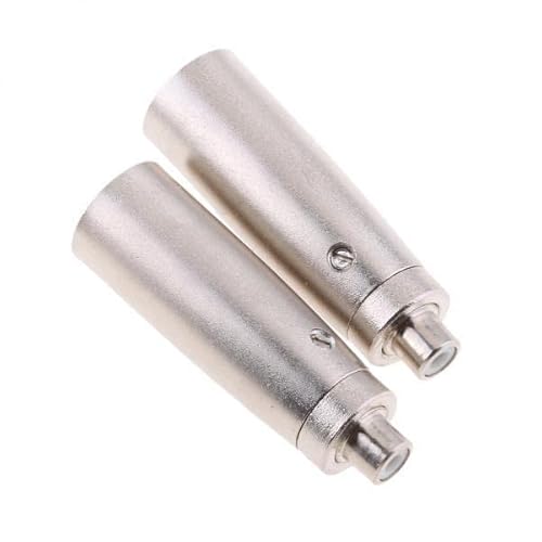 EHJRE 4X 2X XLR Stecker auf Cinch Buchse 3 Poliger Audiokabel Mikrofon DJ Adapter, Metall, 6 STK. EHJRE 4X 2X XLR Stecker auf Cinch Buchse 3 Poliger Audiokabel Mikrofon DJ Adapter, Metall, 6 STK. von EHJRE