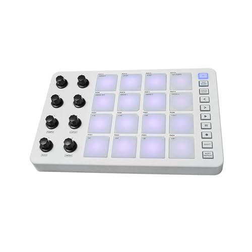 EHJRE MIDI Controller Strike Pad mit 16 Backbeleuchtung Drum Pad Midi Pad Zur Leistung von EHJRE