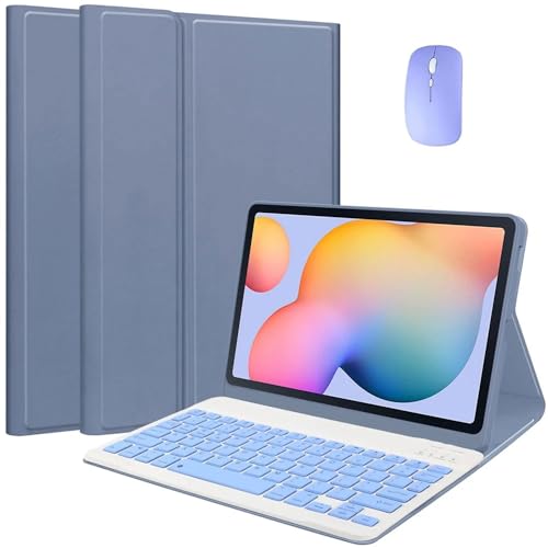 EHLCYS Keyboard Case for Huawei Matepad 11-Inch 2023 Release Tablet, [QWERTZ German] Magnetic Removable Wireless Bluetooth Keyboard Cover and Mouse,Lila von EHLCYS