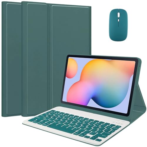 EHLCYS Keyboard Case for Lenovo Tab M10 Plus 3rd Generation 10.6 Inch 2022, Magnetic Removable Bluetooth German QWERTZ Keyboard, Intelligent Slim Protective Case with Mouse,Grün EHLCYS Keyboard Case for Lenovo Tab M10 Plus 3rd Generation 10.6 Inch 2022, Magnetic Removable Bluetooth German QWERTZ Keyboard, Intelligent Slim Protective Case with Mouse,Grün von EHLCYS