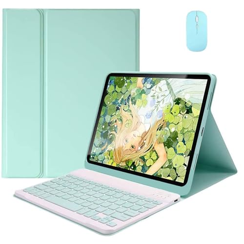 EHLCYS Keyboard Case for Lenovo Tab M10 Plus 3rd Generation 10.6 Inch 2022, Magnetic Removable Bluetooth German QWERTZ Keyboard, Intelligent Slim Protective Case with Mouse,Mint Green EHLCYS Keyboard Case for Lenovo Tab M10 Plus 3rd Generation 10.6 Inch 2022, Magnetic Removable Bluetooth German QWERTZ Keyboard, Intelligent Slim Protective Case with Mouse,Mint Green von EHLCYS