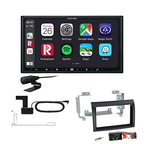 Alpine ILX-W690D 2-DIN Autoradio CarPlay Android Auto Bluetooth DAB HDMI USB passend für FIAT Ducato Facelift ab 2014 schwarz von EHO