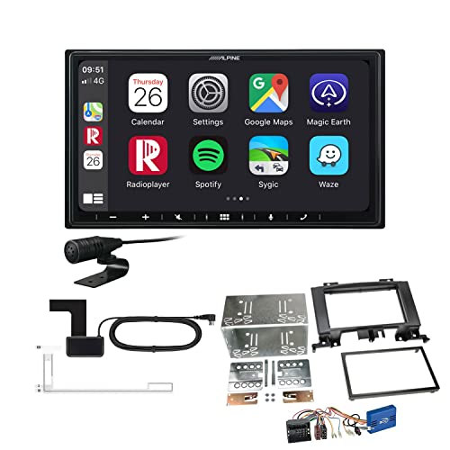 Alpine ILX-W690D 2-DIN Autoradio CarPlay Android Auto Bluetooth DAB HDMI USB passend für Mercedes Benz Sprinter ab 2006 Quadlock inkl Canbus von EHO