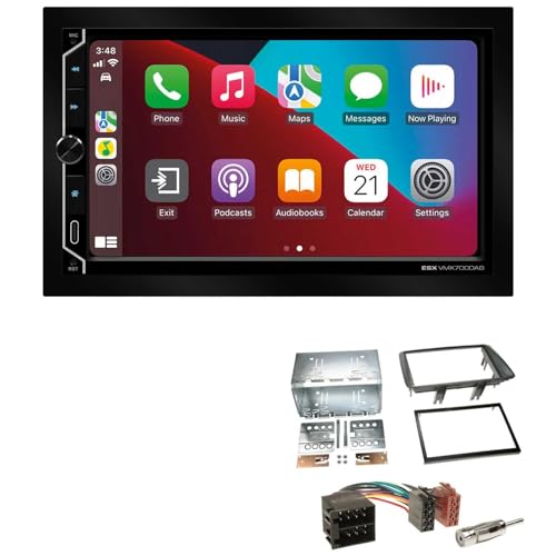 ESX VMX700DAB 2-DIN Autoradio kompatibel mit Wireless Apple CarPlay Android Auto Bluetooth DAB+ passend für FIAT Panda 2003-2012 grau ESX VMX700DAB 2-DIN Autoradio kompatibel mit Wireless Apple CarPlay Android Auto Bluetooth DAB+ passend für FIAT Panda 2003-2012 grau von EHO