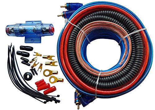 GXT Wire Kit Verstärker Anschluss Set 8 mm AAC incl. Lautsprecherkabel, hochflexibel und komplett von EHO