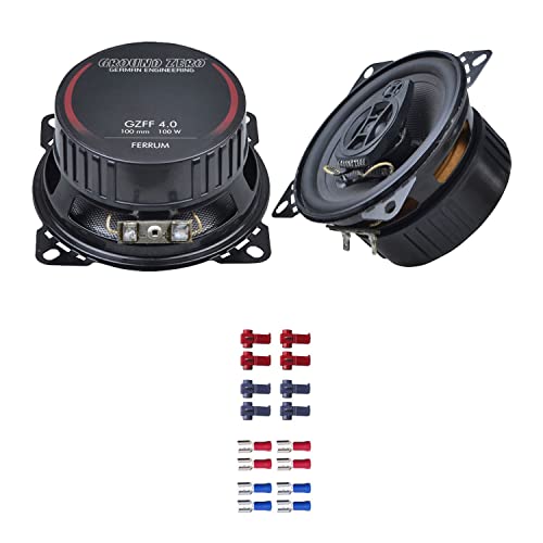 Ground Zero Auto Lautsprecher Boxen GZFF 4.0 200 Watt 10 cm 2 Wege Koax passend für FIAT Doblo 263 ab 2010 Türen vorne von EHO