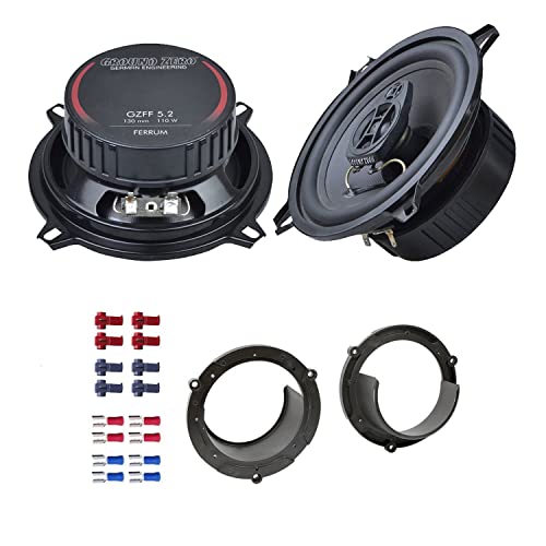 Ground Zero GZFF5.2 Auto Lautsprecher Boxen 220 Watt 13 cm 2 Wege Koax passend für Mazda MX5 (NA) 1989-1998 Türen Front von EHO