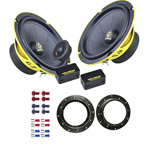 Ground Zero GZIC 165.2SPL Lautsprecher mit Einbauset passend für VW Volkswagen Touran alle Türen vorne 400 Watt 165mm 2 Wege Kompo-System von EHO