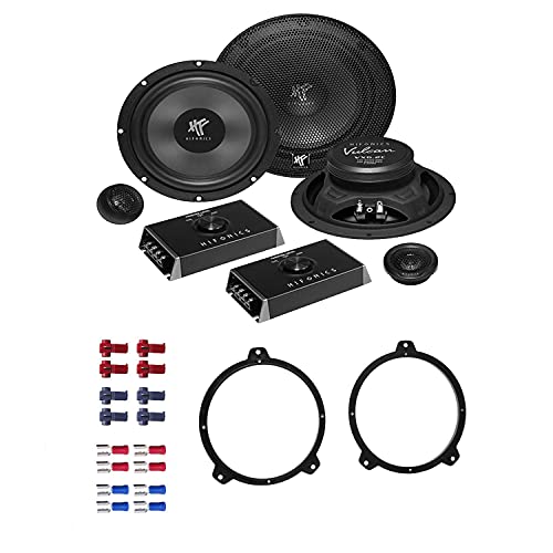 Hifonics VX 6.2C Lautsprecher mit Einbauset passend für BMW 3er Coupe (E46) 1996-2006 Türen vorne/hinten 400 Watt 165mm 2 Wege Kompo von EHO