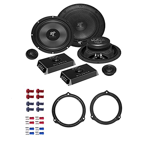 Hifonics VX 6.2C Lautsprecher mit Einbauset passend für Ford Focus II (DA3) 2004-2010 Türen hinten 400 Watt 165mm 2 Wege Kompo von EHO