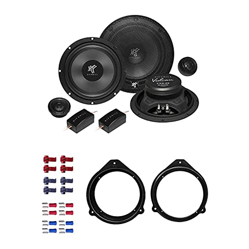 Hifonics VX 6.2E Lautsprecher mit Einbauset kompatibel mit Audi A3 (8P) 3-Türer 2003-2012 Türen vorne 400 Watt 165mm 2 Wege Kompo von EHO
