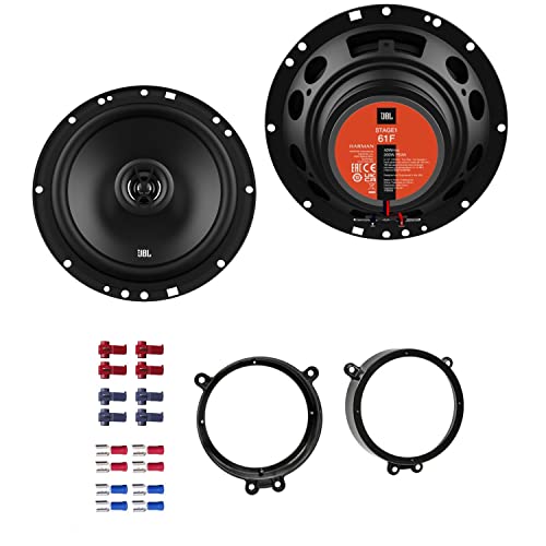 JBL Stage1 61F Lautsprecher mit Einbauset passend für Mercedes C-Klasse T-Modell (S203) 2001-2007 Türen vorne 400 W 165mm 2 Wege Koax von EHO