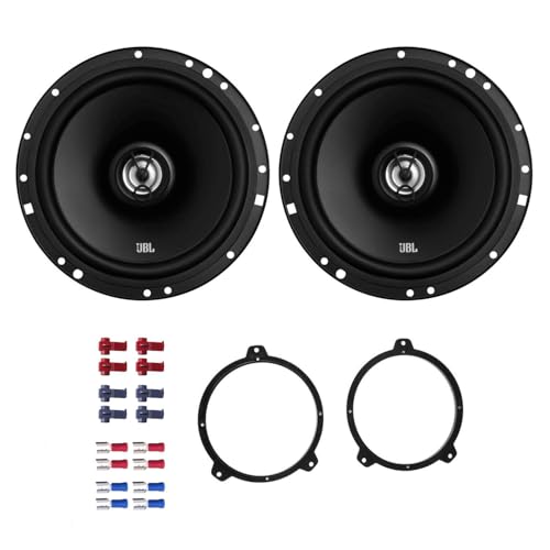JBL Stage1 621F Lautsprecher mit Einbauset passend für BMW 3er Cabrio (E46) 2000-2007 Türen vorne 350W 165mm 2 Wege Koax von EHO