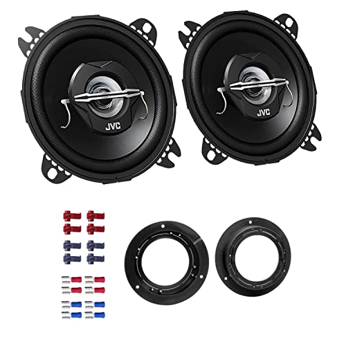 JVC Auto Lautsprecher Boxen CS-J420X 420 Watt 10 cm 2 Wege Koax passend für Mercedes A-Klasse W169 2004-2012 Türen hinten von EHO