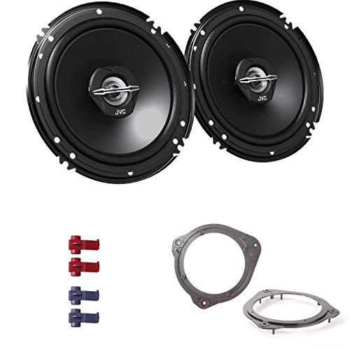 JVC CS-J620X Auto Lautsprecher 16,5 cm mit Einbauset passend für Audi A1 (8X) ab 2010 Türen vorne 600 W 165mm 2 Wege Koax von EHO